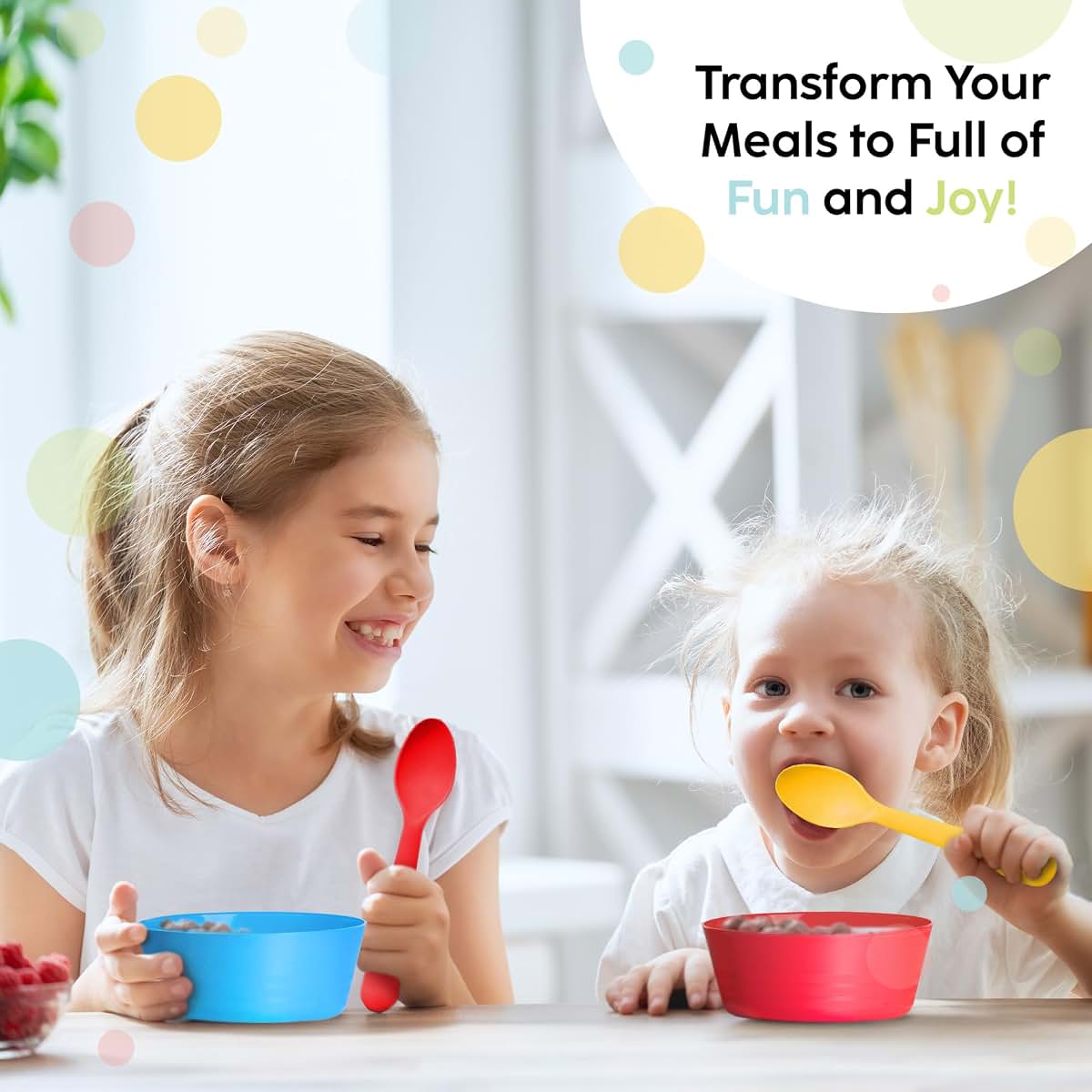 PLASKIDY Plastic Toddler Bowls Set Of 6 (photo 4)