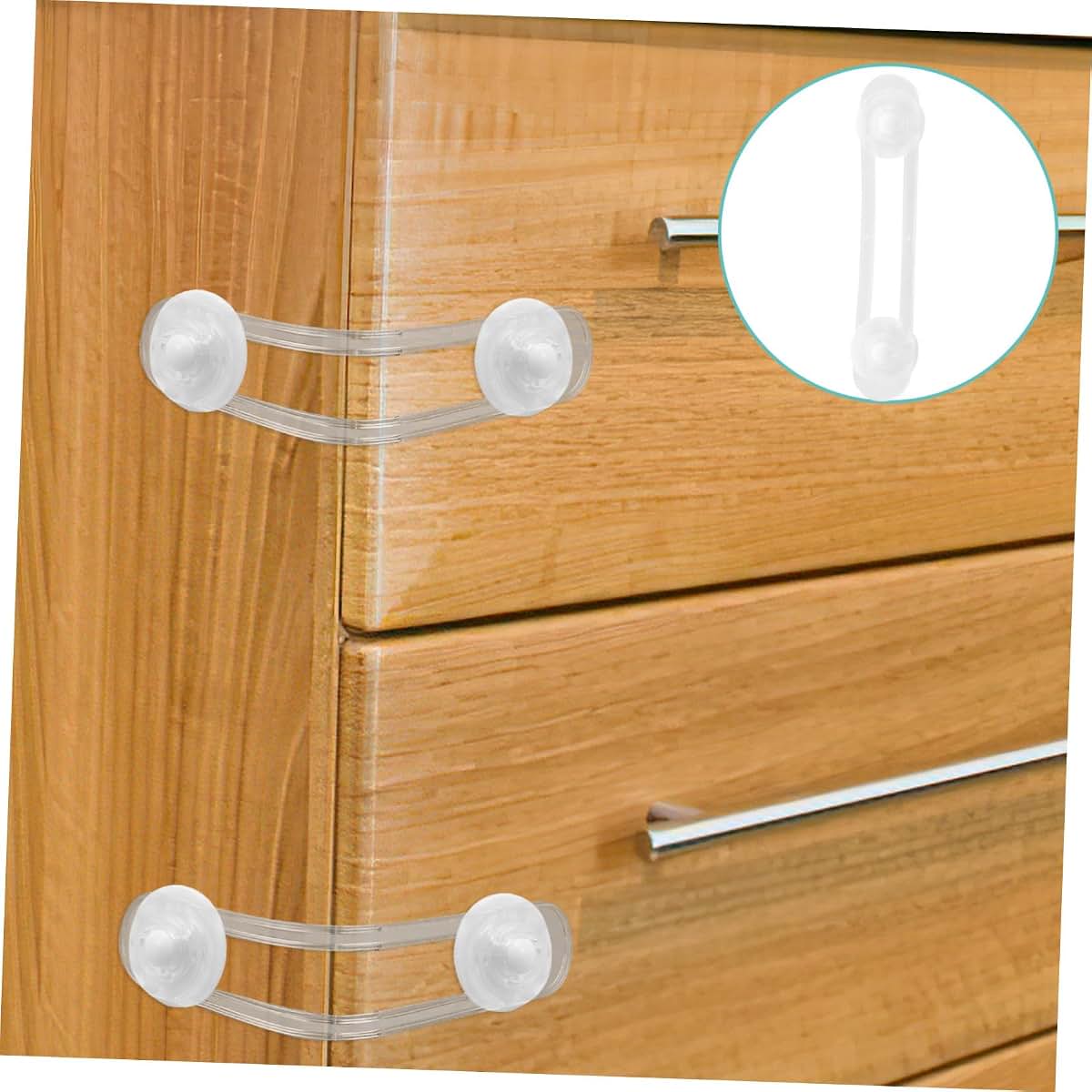 BabyOneStop Child Safety Lock 4Pcs Flexible Glue White