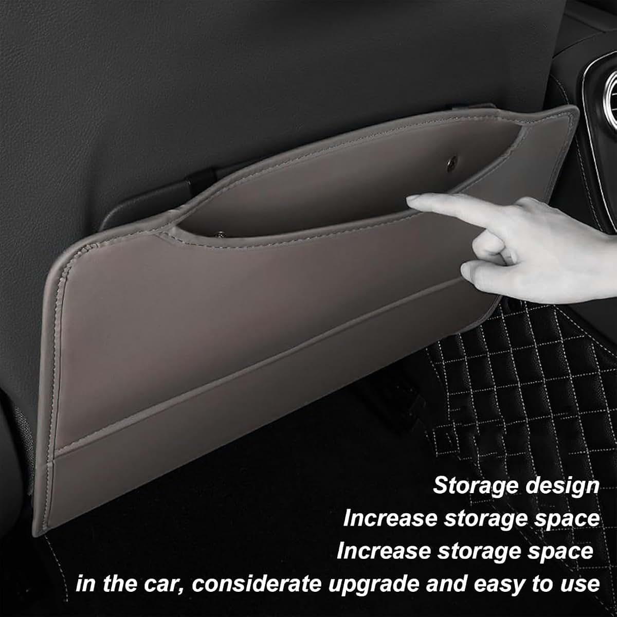 BAWPMAQY 2-Pack Car Seat Kick Mat Protectors in Black (photo 4)