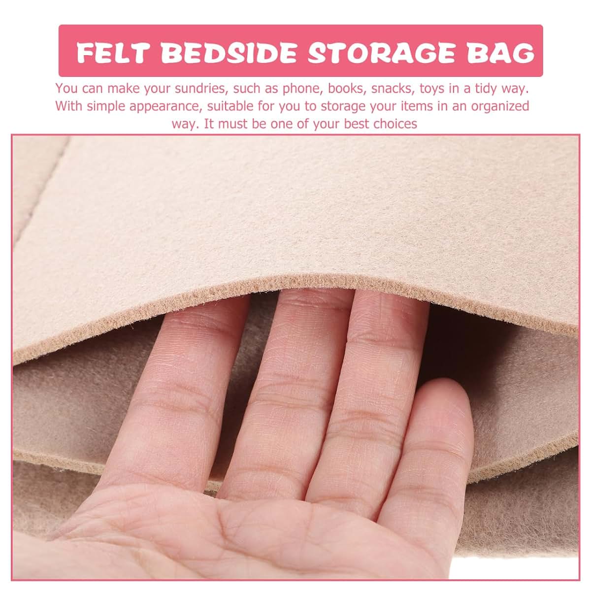 Tineasur Multi-Purpose Felt Bedside Storage Organizer