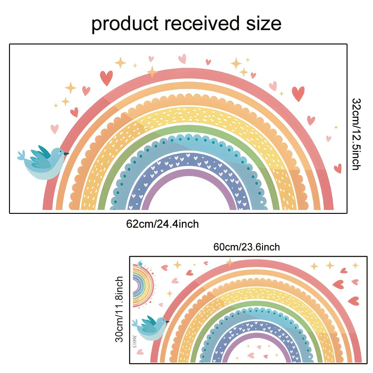 Rainbow Wall Decals for Nursery and Kid's Playroom Decor