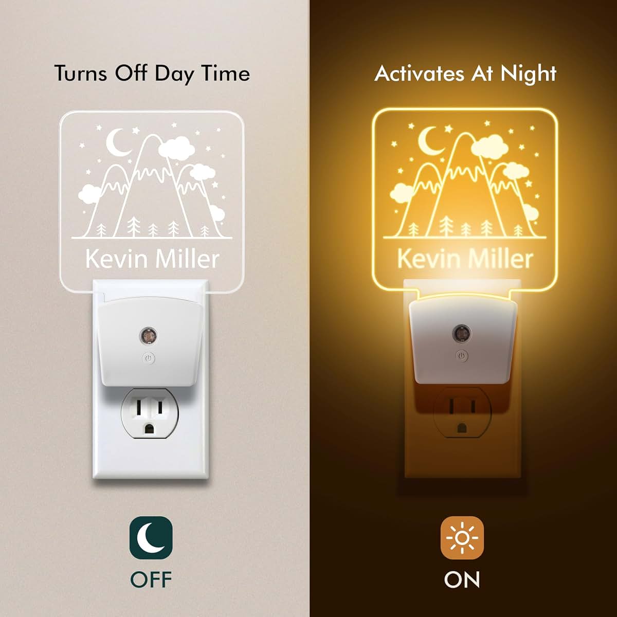 With Love From Julie Personalized Mountains Night Light For Kids Bedroom (photo 4)