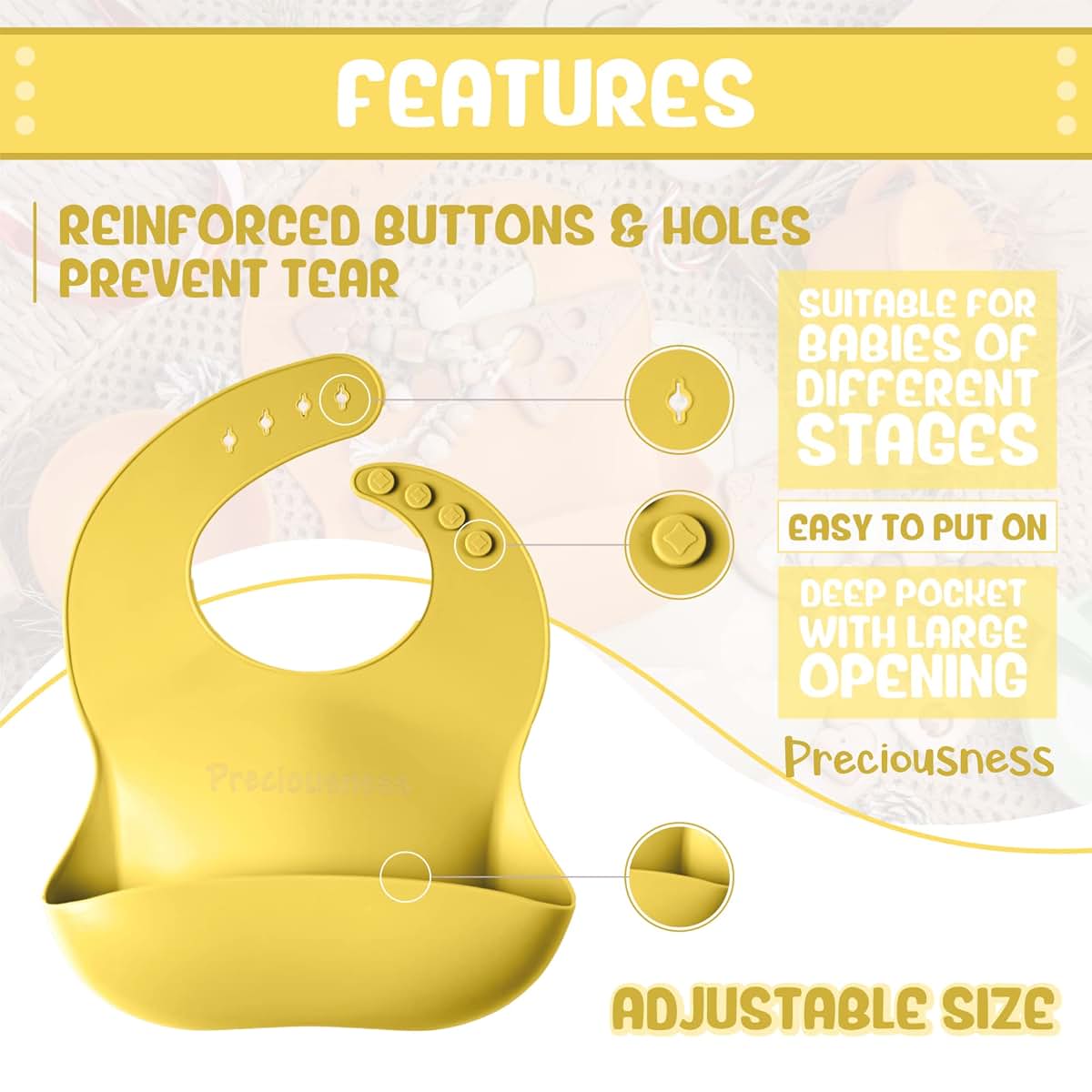 Baby Bib for Mealtime Messes and Easy Cleanup