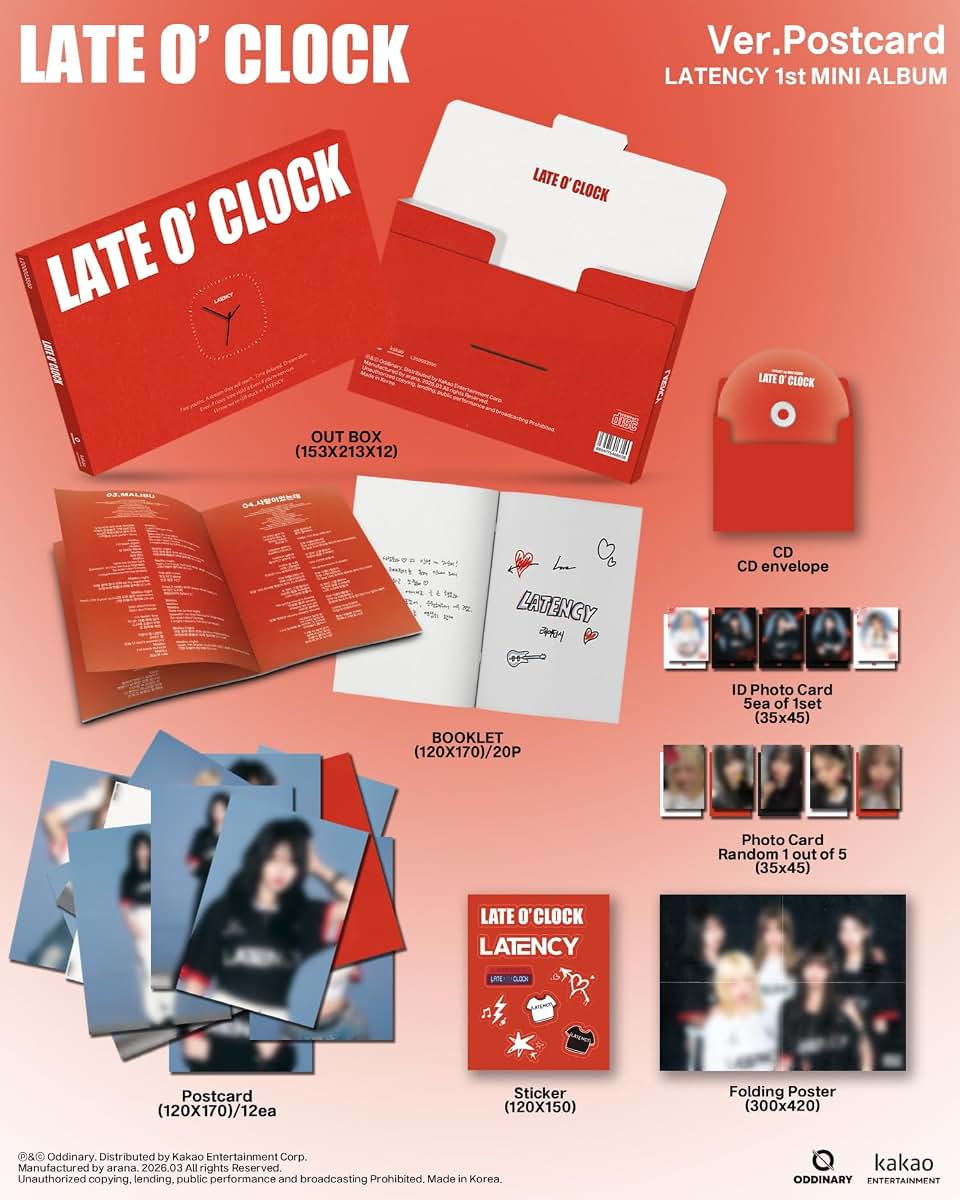 valueflag Latency Late O' Clock 1st Mini Album Postcard Version CD and Booklet