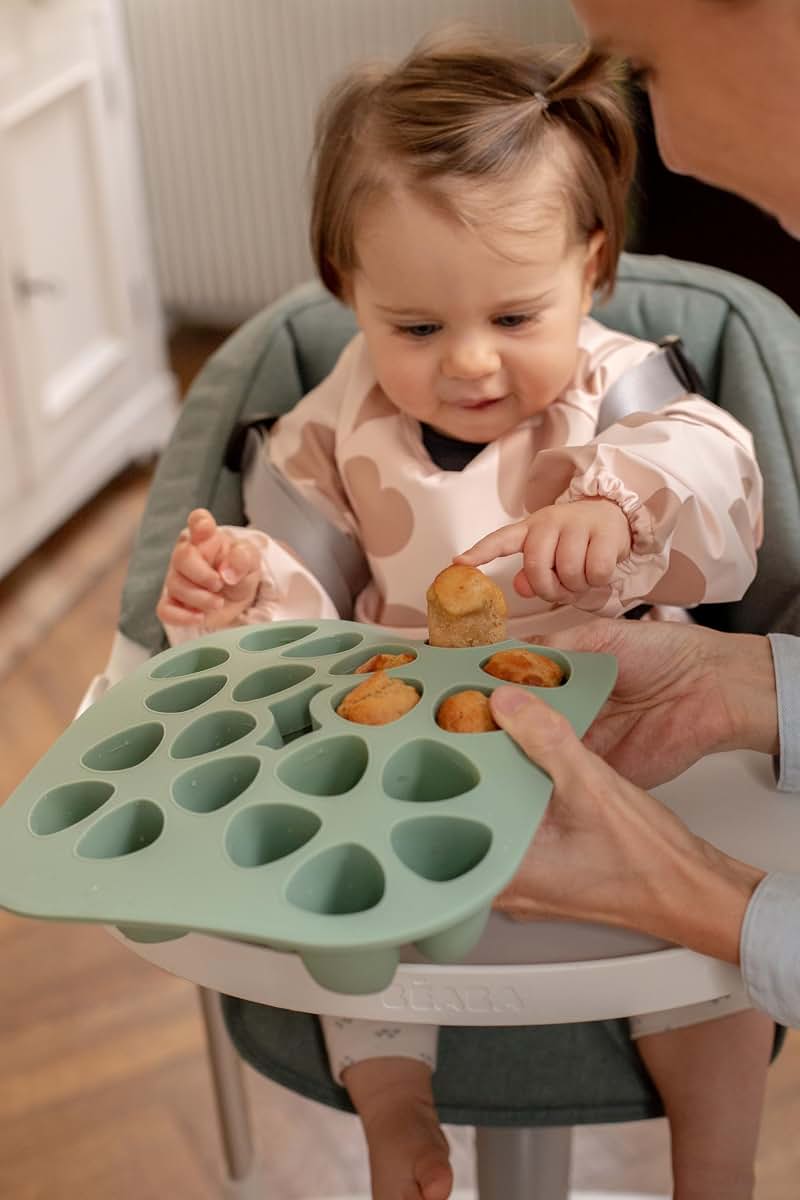 Béaba Silicone Mini Multiportion Tray In Sage Green (photo 4)