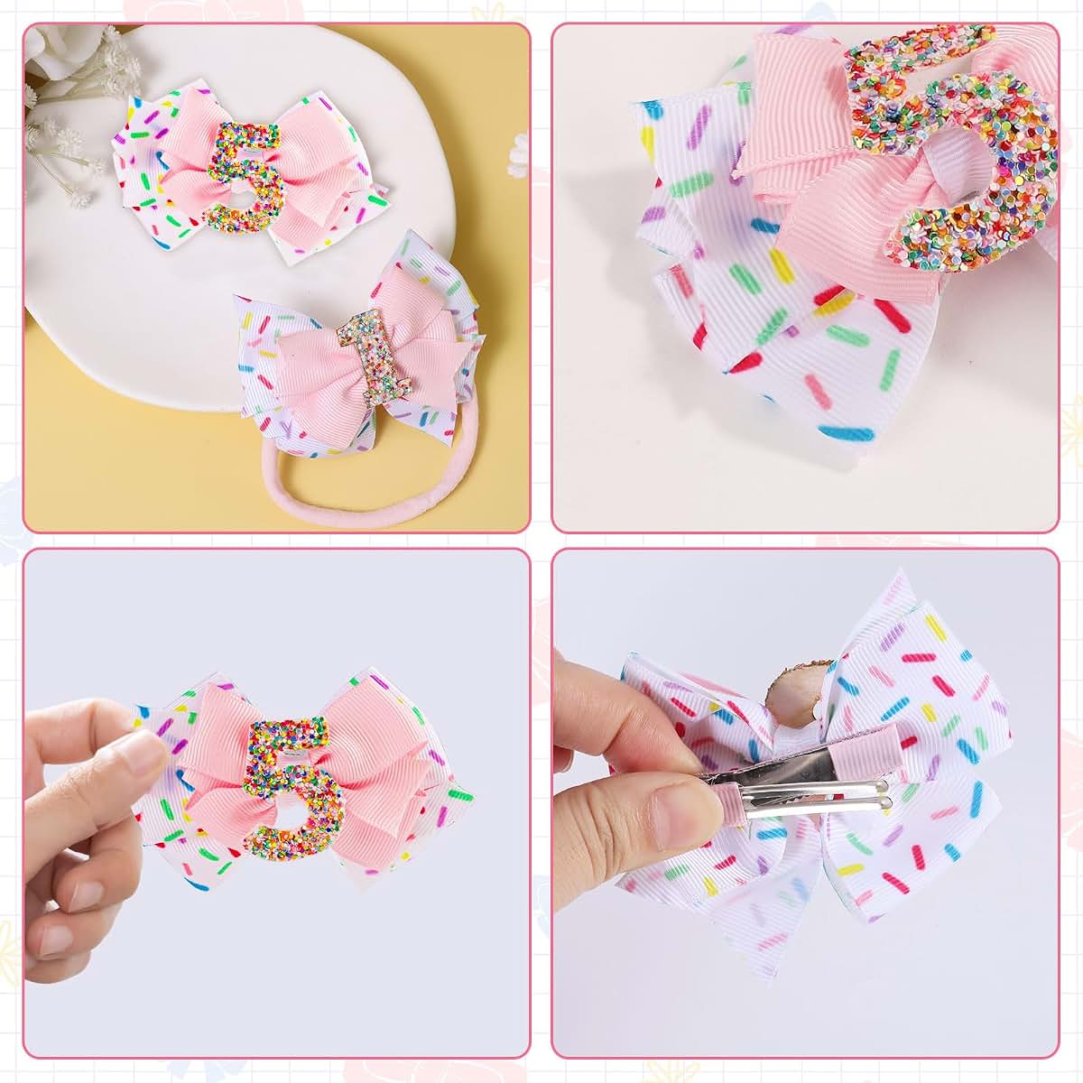 Pink Bow Hair Accessory Headband for Baby Girl Decorations