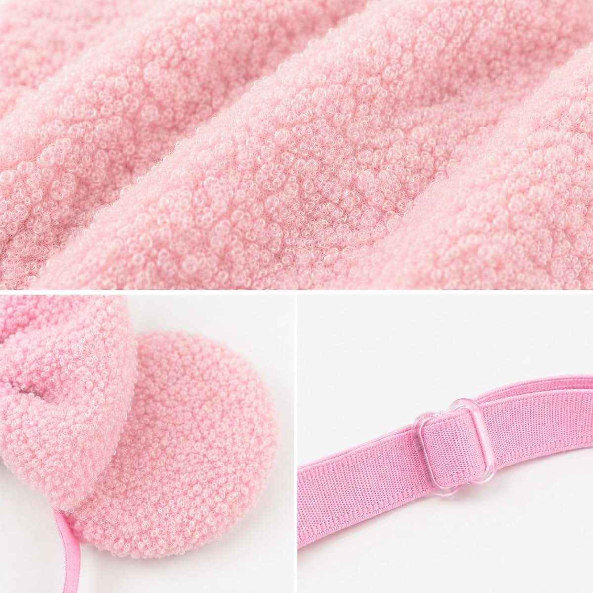 Batsysm Adjustable Wool Fleece Mouse Ears Headband for Baby Girls