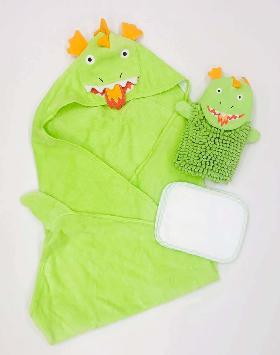 Baby Aspen Four-Piece Dragon Bath Gift Set In Green (photo 4)