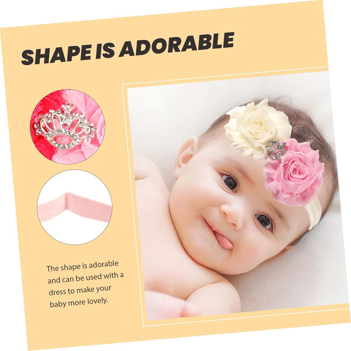 Totority Girl Floral Headbands for Newborn Dress-Up and Special Occasions
