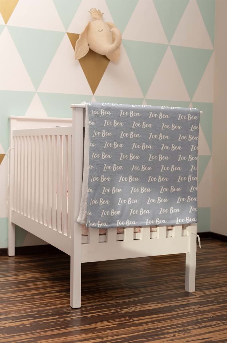 OMG SHIRTS OMGSHIRTS Personalized Baby Blanket, Monogrammed Baby Blanket Name, Blanket Swaddle, Blanket, Baby Gift (photo 4)
