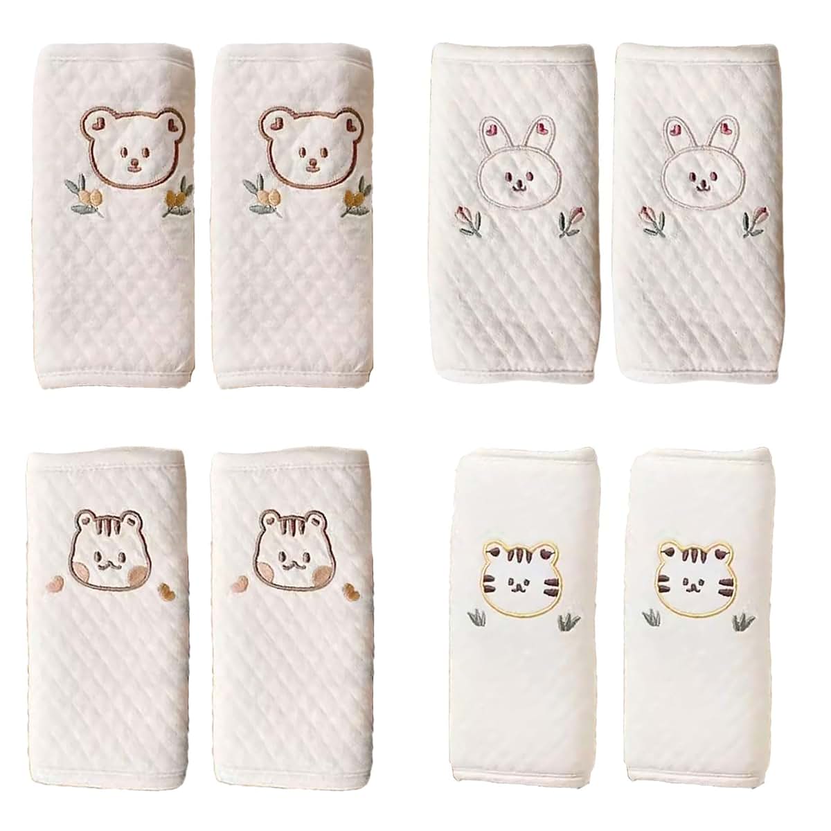 Ubxvamm Baby Pushchair Shoulder Strap Pad with Animal Pattern Car Seatbelt Protector Covers Strap Comfort Cushion (photo 4)