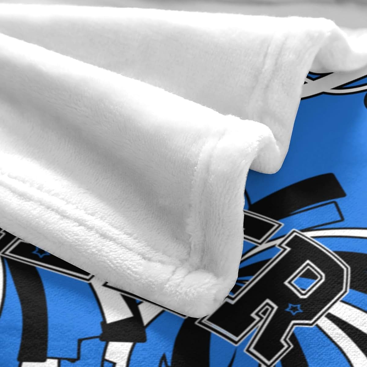 Xiucoo Blue Black Custom Name Cheerleader Blanket For Newborns (photo 4)