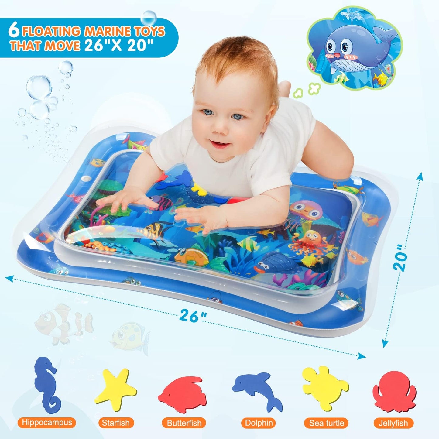 Infinno Inflatable Tummy Time Mat Water Play
