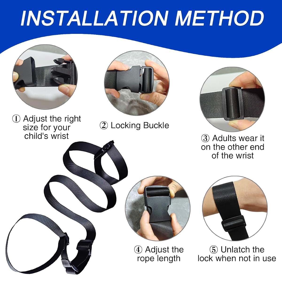 Lyhhalo Anti Lost Wrist Safety Strap With Locking Buckle (photo 4)