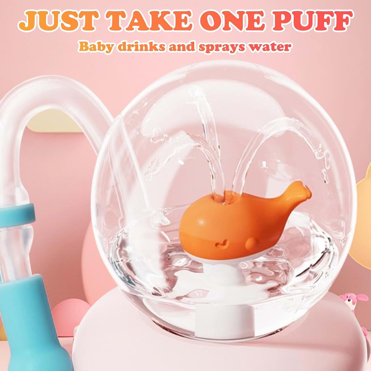 Whale Fountain Tumbler | Insulated Stainless Steel Water Bottle for Kids