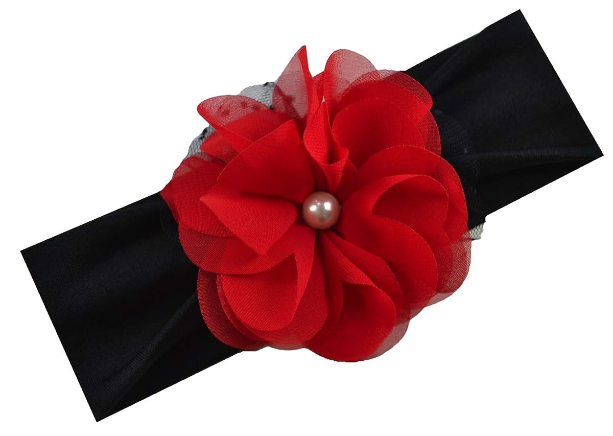 Funny Girl Designs Pearl Chiffon Baby Headband