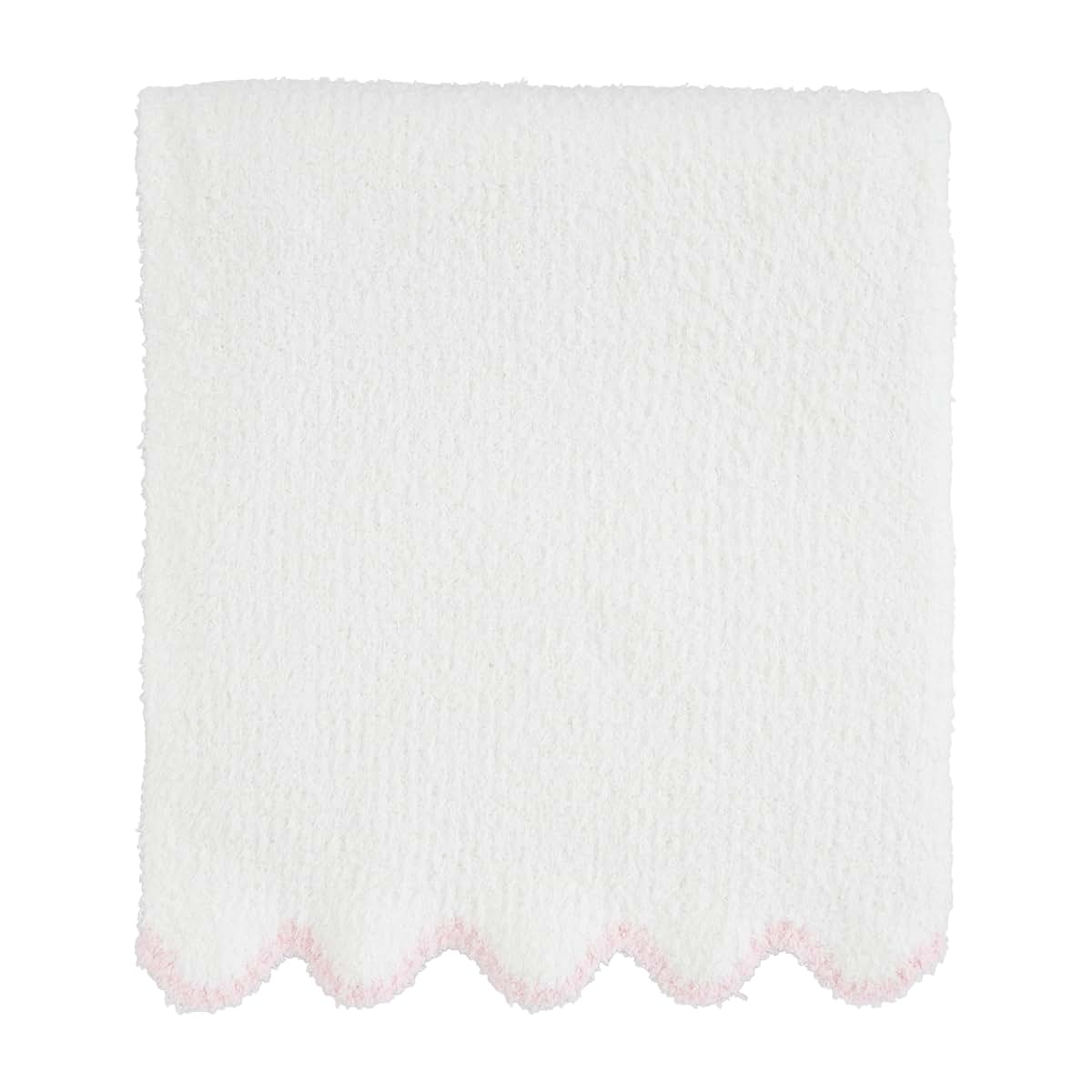 Mud Pie Blue Scallop Chenille Blanket