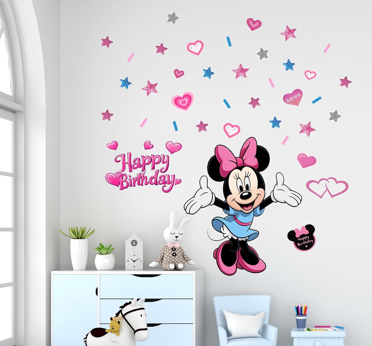 SchwartsCount Mouse Happy Birthday Wall Decals For Kids Rooms