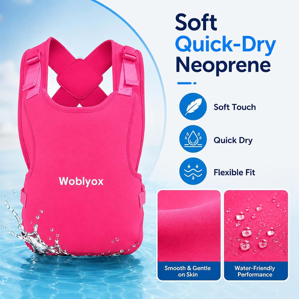 Water Baby Carrier | Quick-Dry Neoprene Sling for Pool and Travel