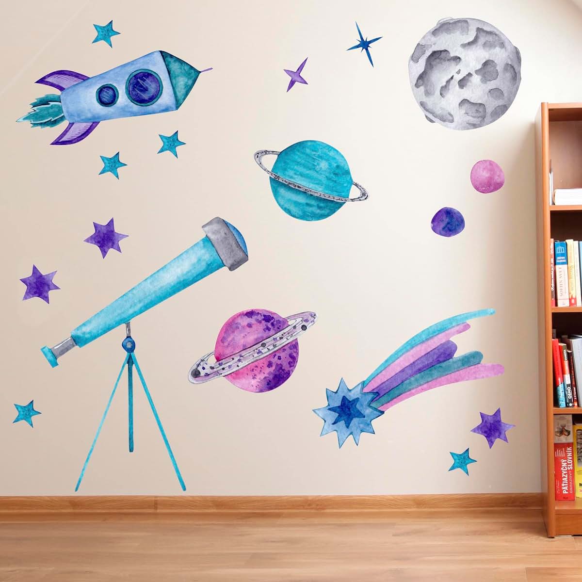 AdesiivoStudio Outer Space Peel And Stick Wall Decals