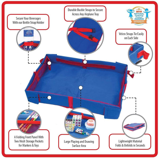 Mommy Brain Creatives Foldable Airplane Tray for Kids