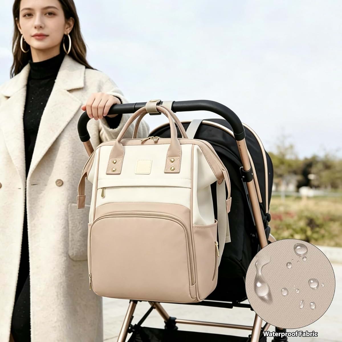 Arynpep Baby Diaper Bag With Insulated Pockets
