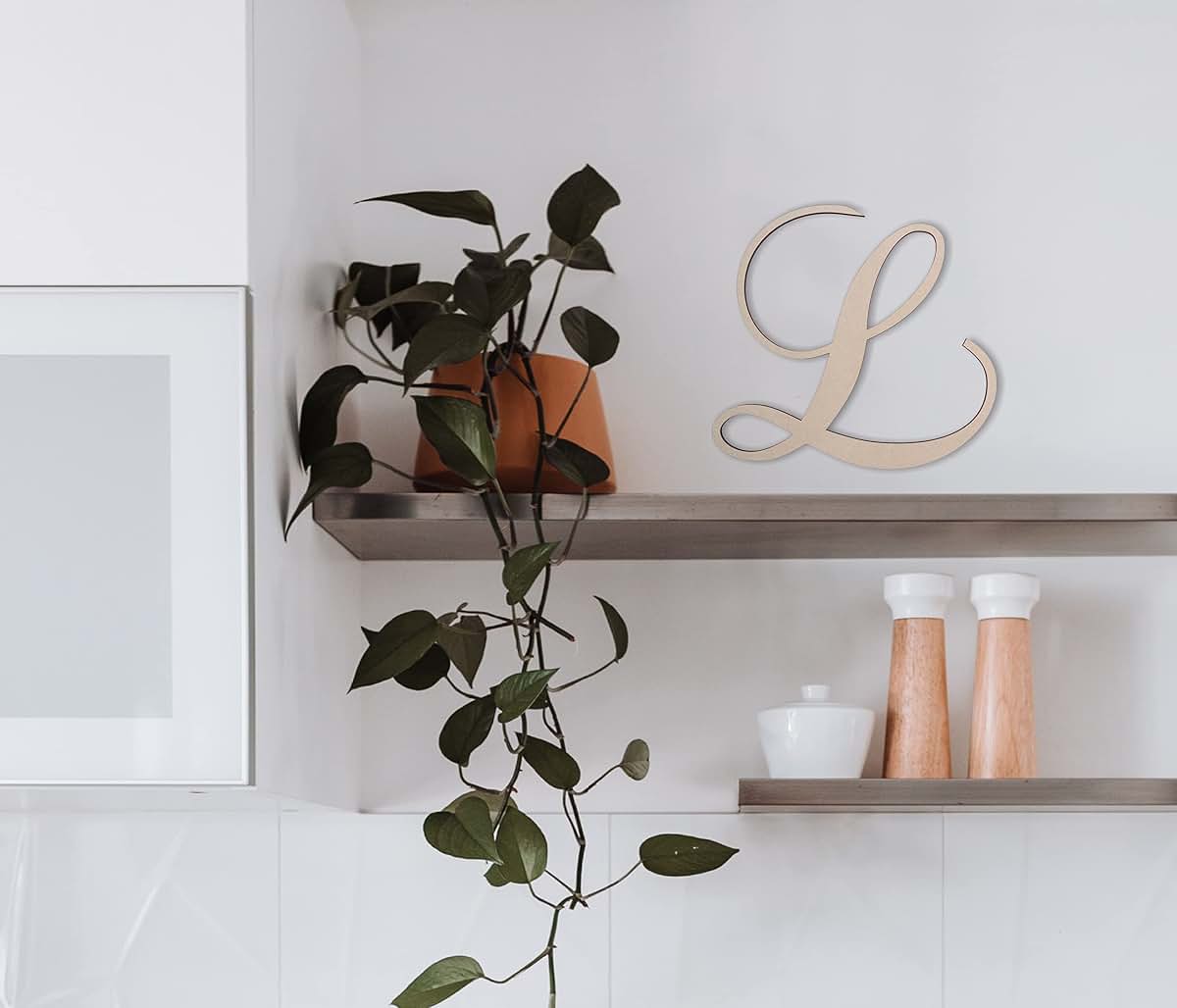 Jess & Jessica Cursive Wooden Letter Wall Decor for Nursery and Home