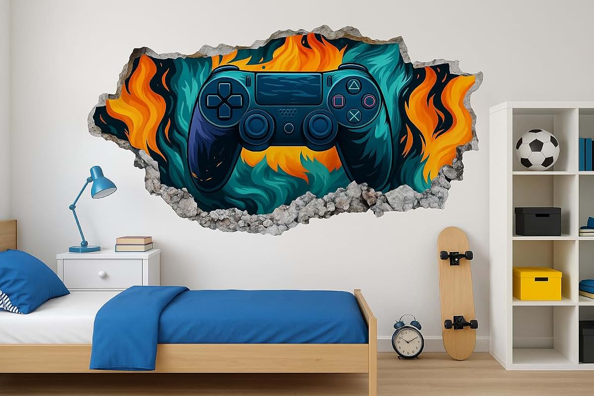 BabyOneStop 3D Gamer Controller Wall Decal For Kids Bedroom