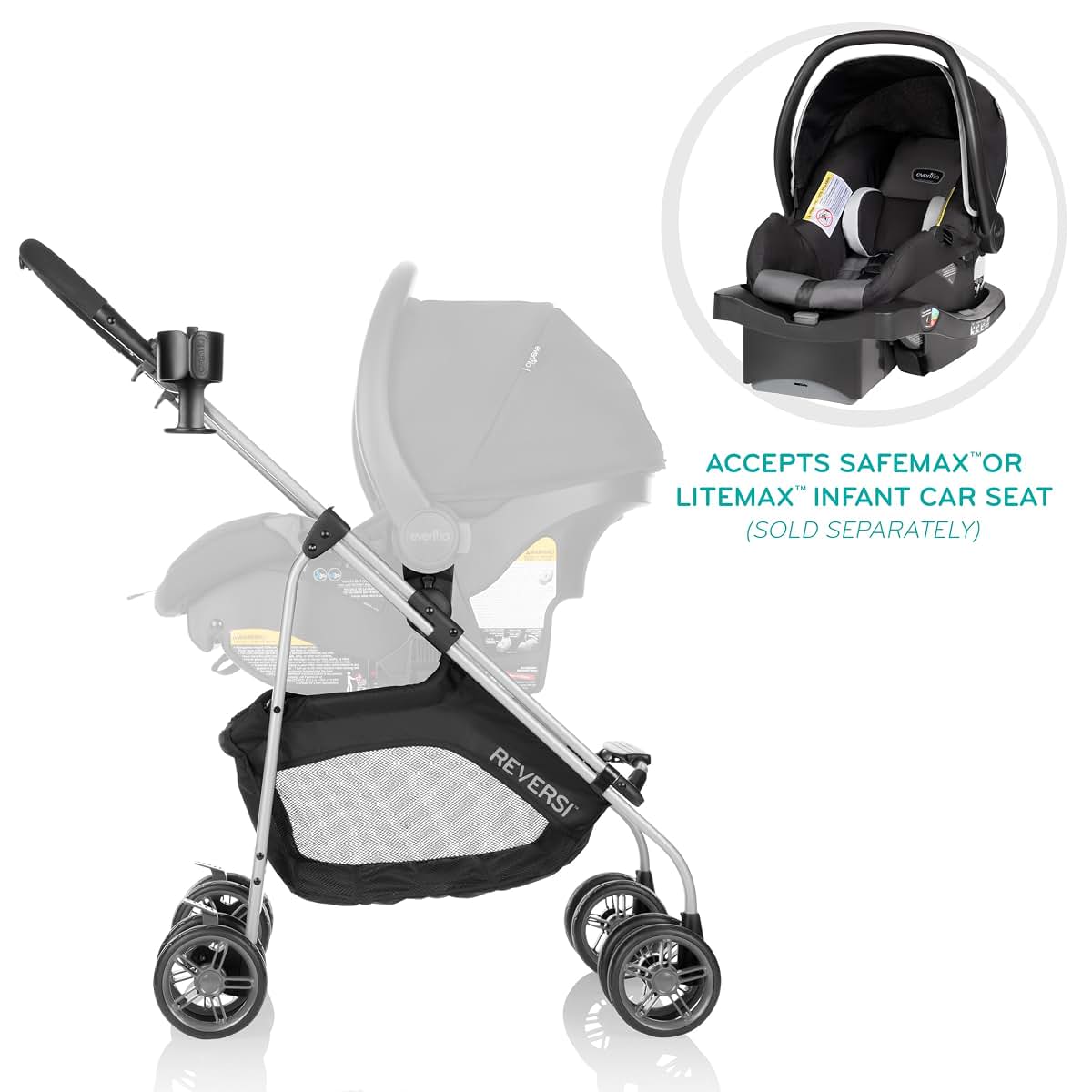 Evenflo Reversi Lightweight Reversible Stroller for Baby and Toddler