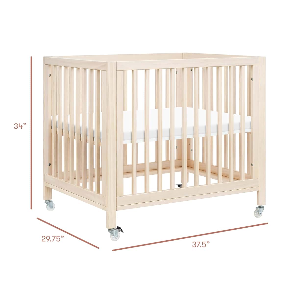 Babyletto Rolli All-Stages Midi Crib Conversion Kit in Washed Natural
