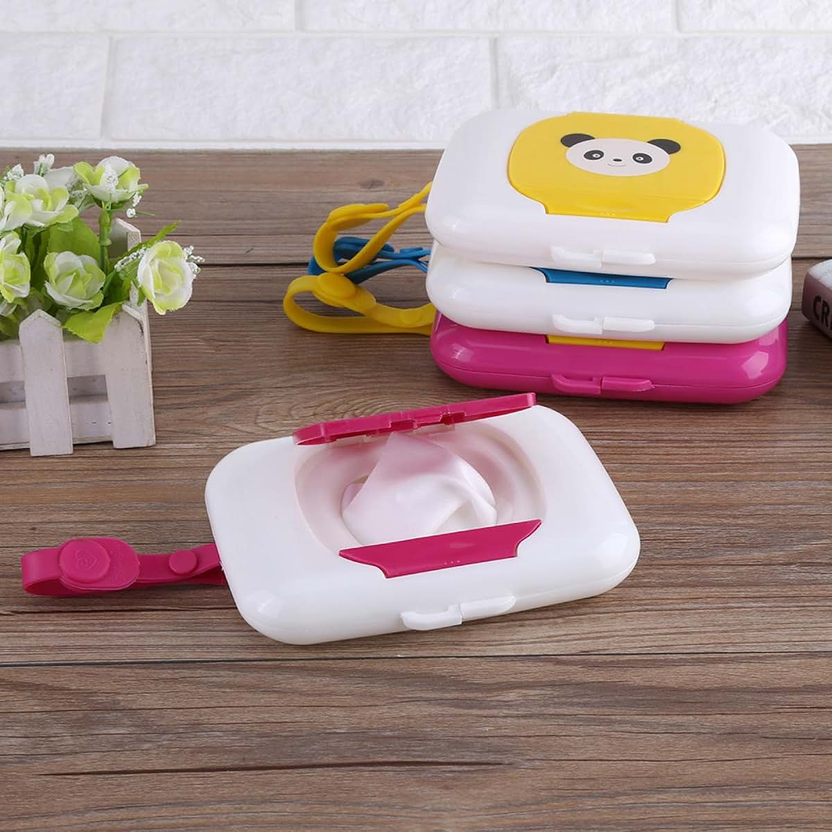 BabyOneStop Portable Wipes Dispenser With Easy Open Button