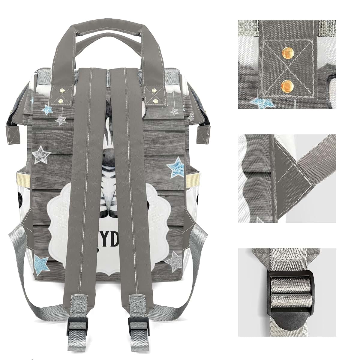 YallLocoMo Custom Diaper Bag Backpack With Insulated Bottle Pockets (photo 4)