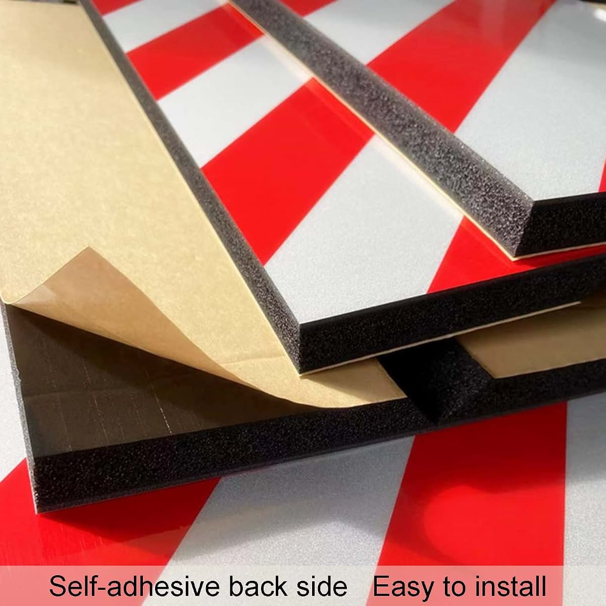 WANGXCQ High Density Self Adhesive Foam Edge Protector for Parking Walls Corners and Bumpers(Yellow+Black,4pcs) (photo 4)
