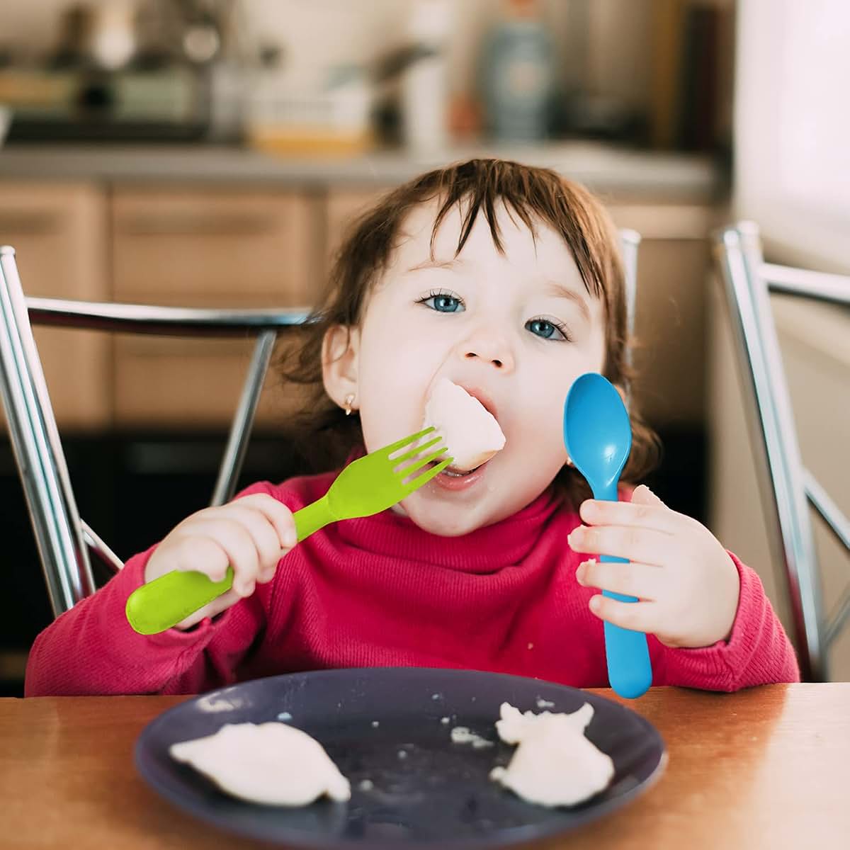 Plaskidy Plastic Toddler Spoons - 16-Piece Set (photo 4)