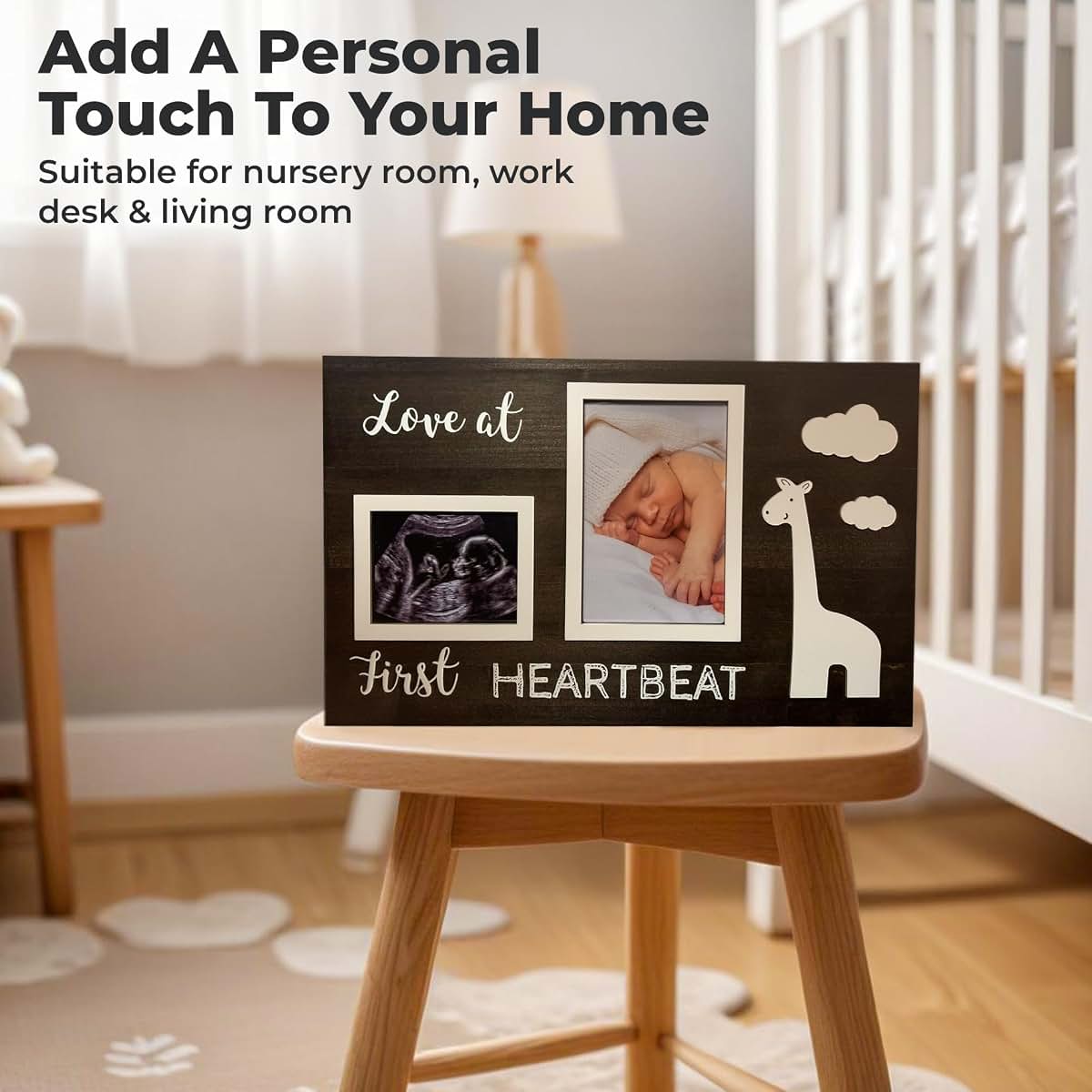 Bloom & Nest Giraffe Wooden Sonogram Picture Frame