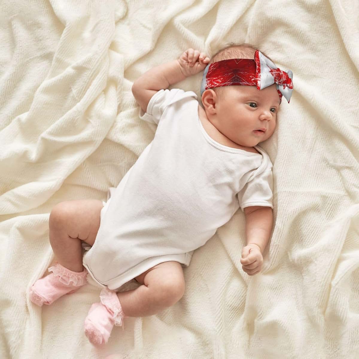 WZYCWB Retro Canada Flag Baby Bow Headband