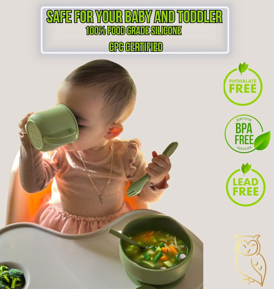 Alta's Choice Silicone Baby And Toddler Feeding Set With Suction Bowl (photo 4)