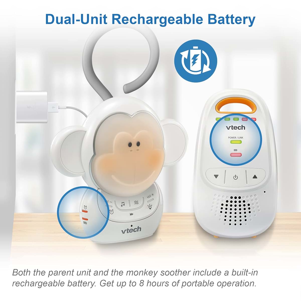VTech DM1411 Audio Baby Monitor & Portable Soother for Nursery Use