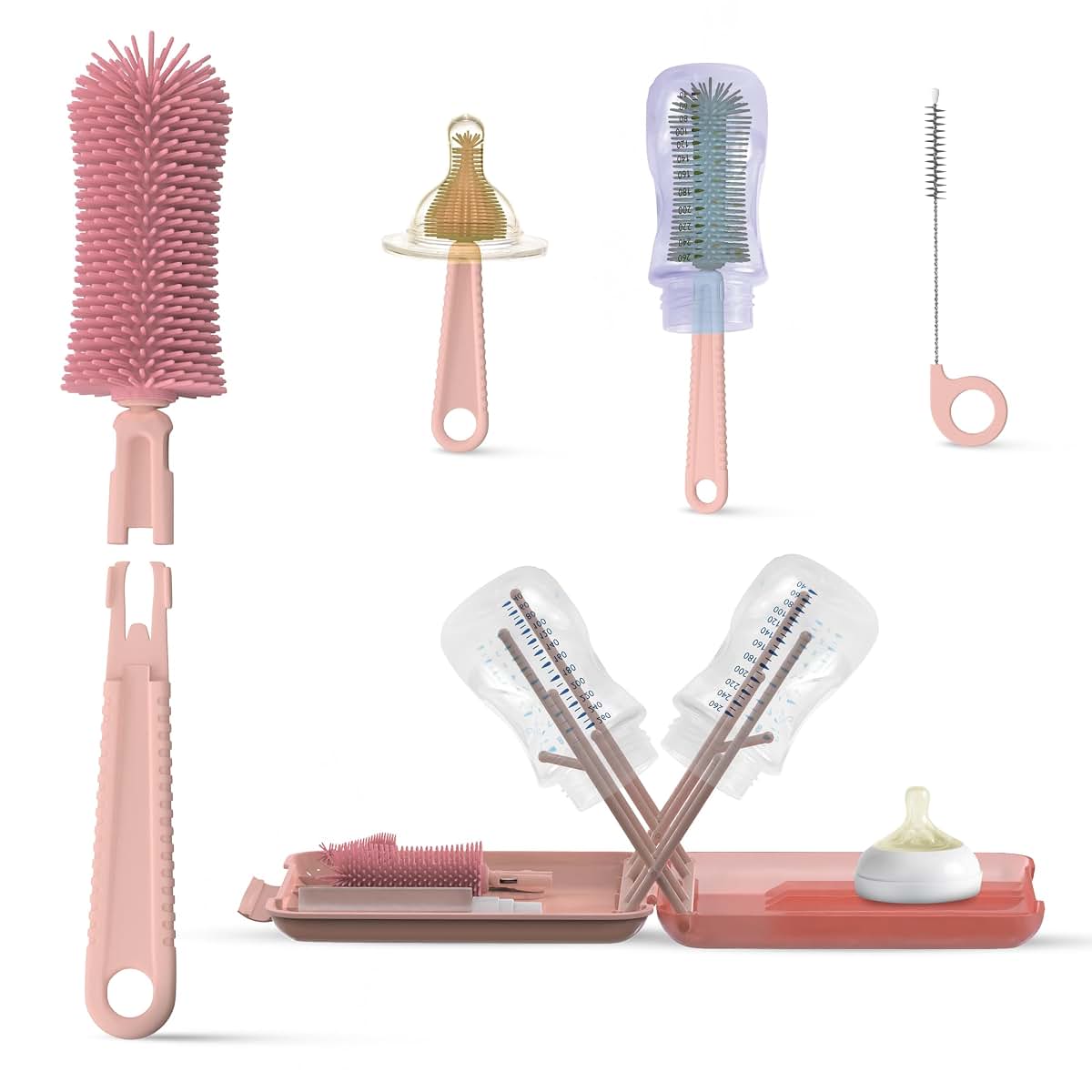 Trenwo Travel Bottle Cleaner Kit With Drying Rack (photo 4)