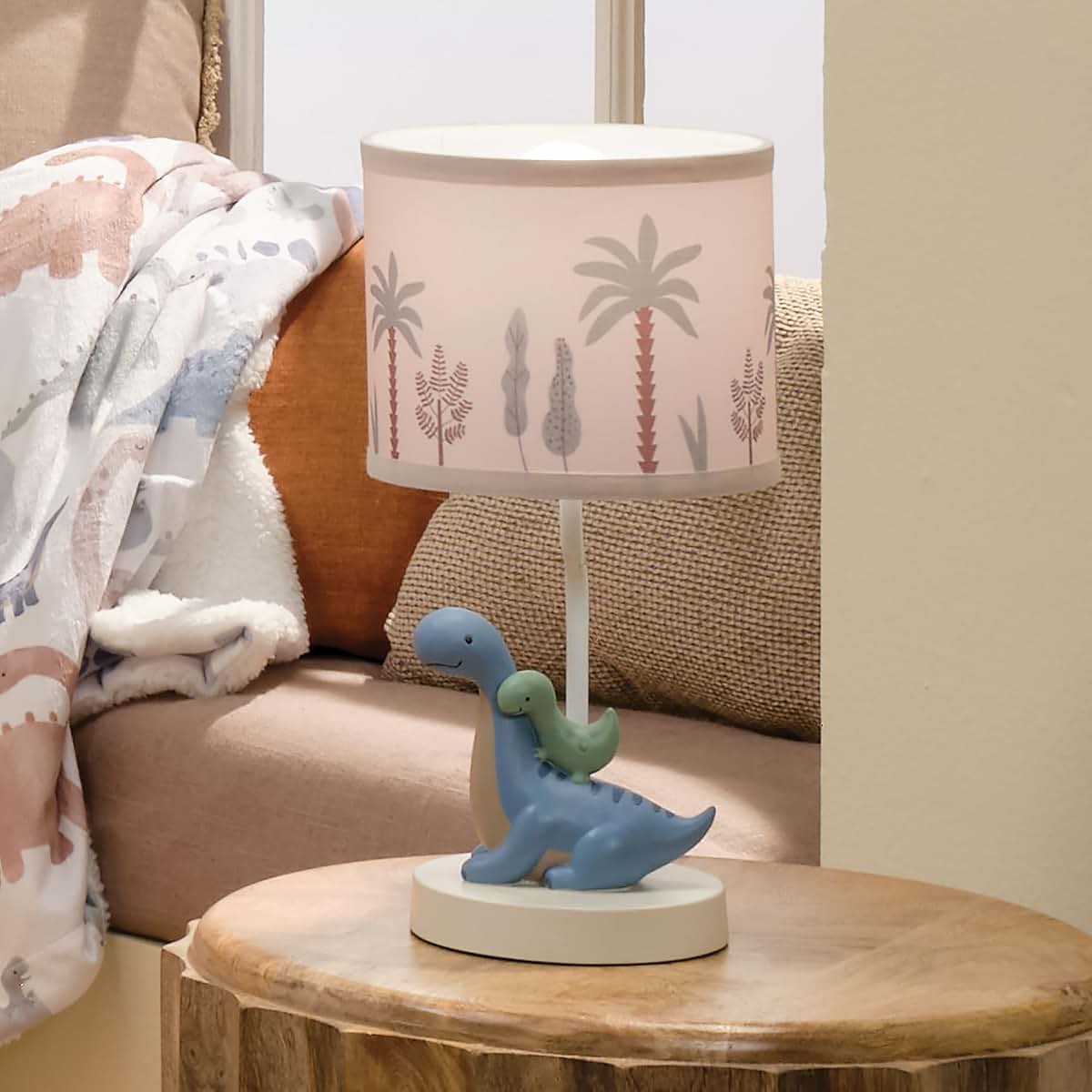 Lambs & Ivy Dino-Might 3D Dinosaur Nursery Lamp with Shade
