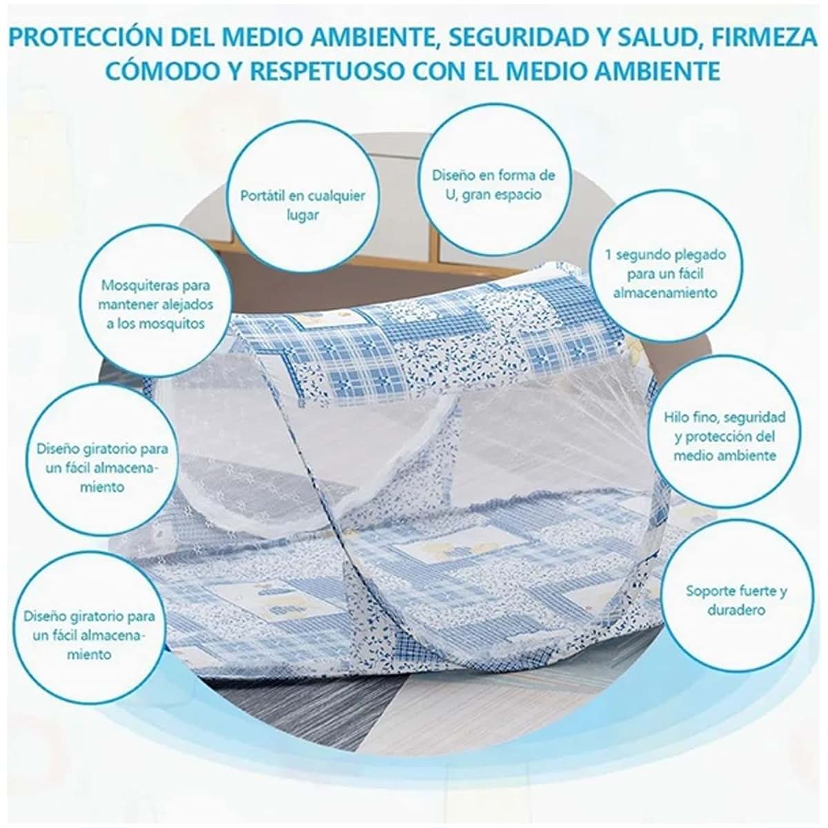 Baby Crib Net Tent | Portable Mesh Cover with Zipper Closure