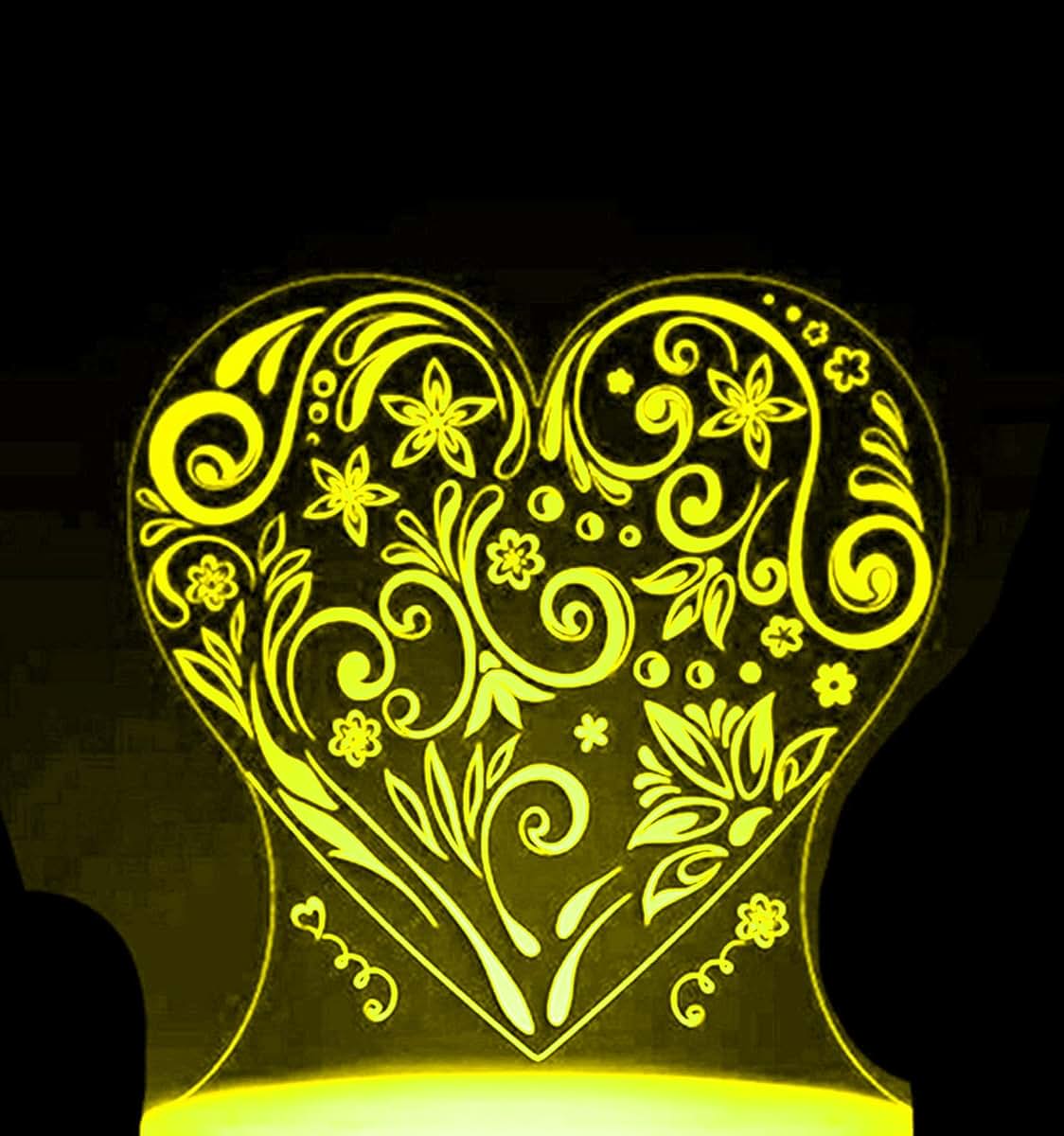 Jinnwell 3D Love Heart Night Light LED Table Lamp (photo 4)