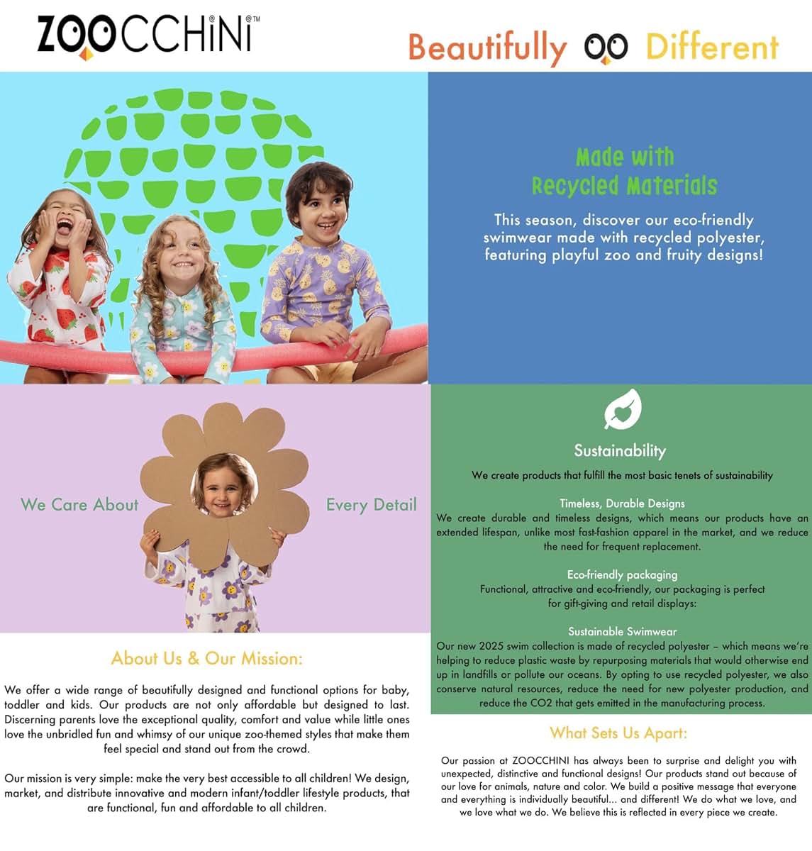 Zoocchini Bath Mitt - 100% Cotton Washcloth Glove