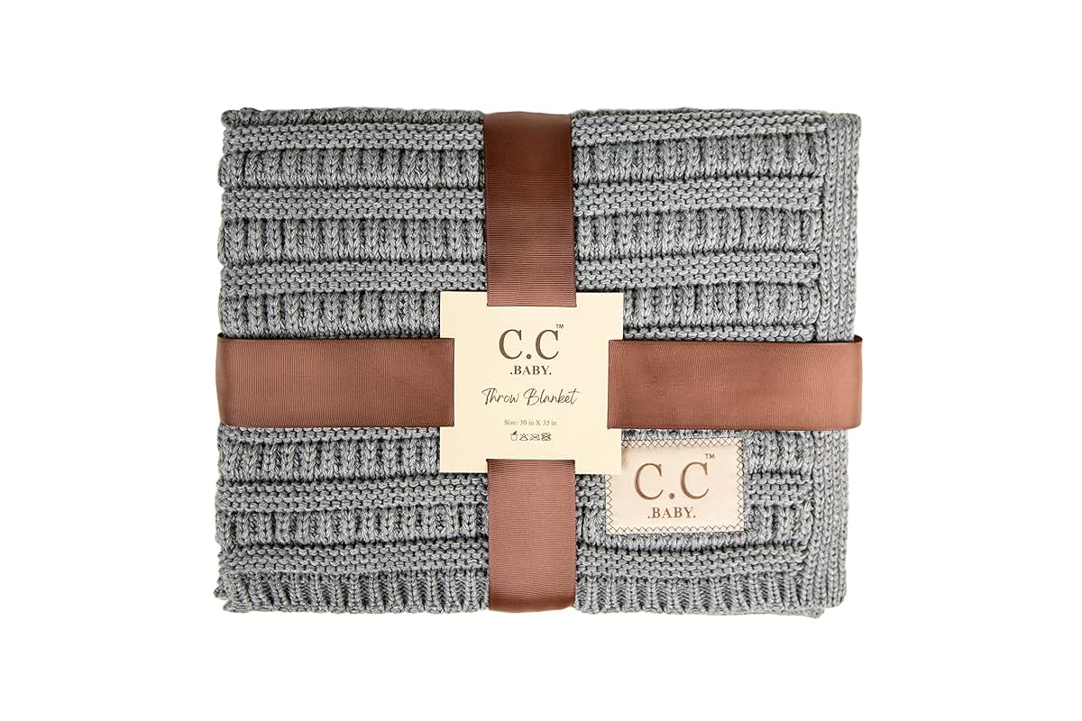 Baby Blanket & Beanie Set - Ribbed Knit Comfort for Infants