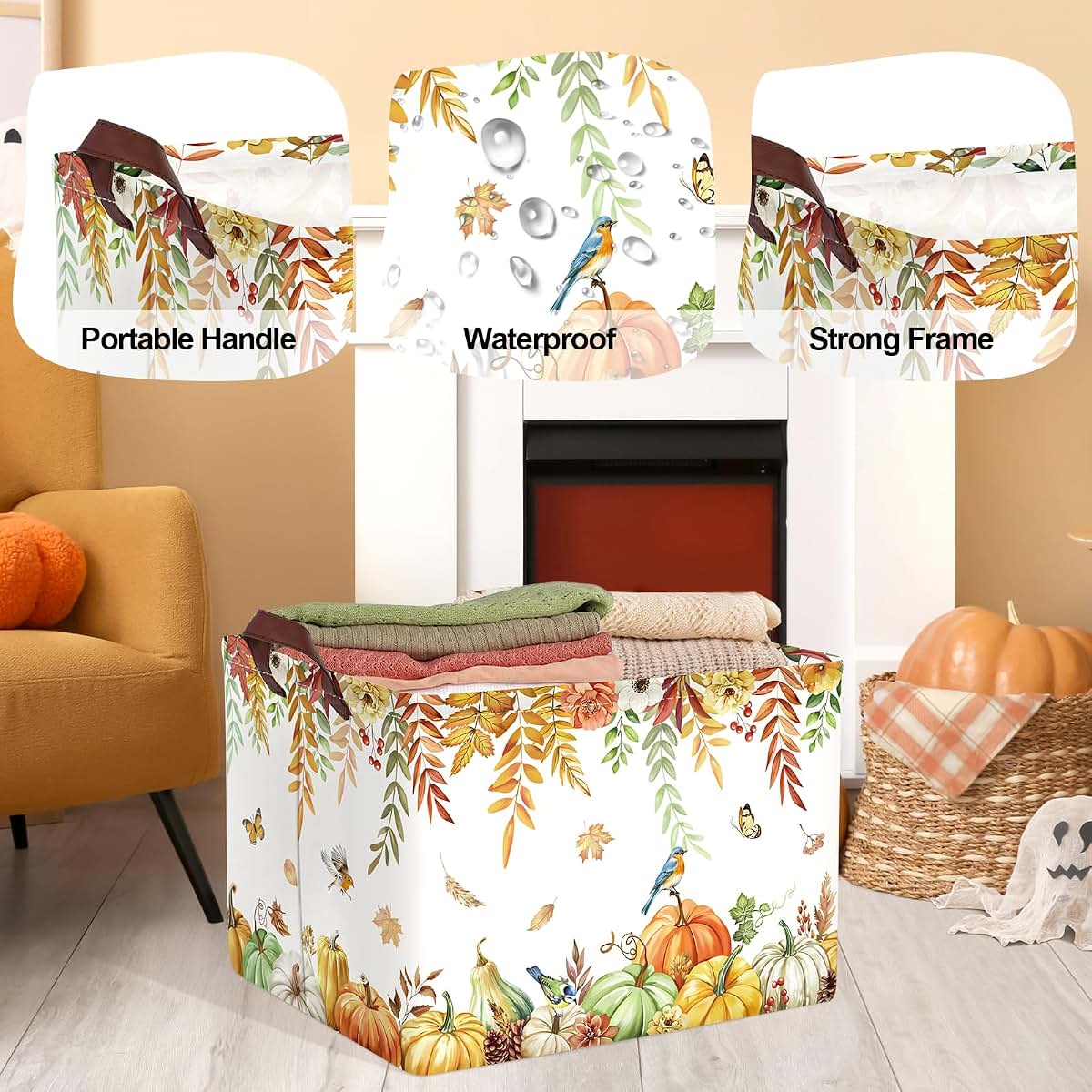 Stars of Dream Fall Thanksgiving Baby Storage Basket