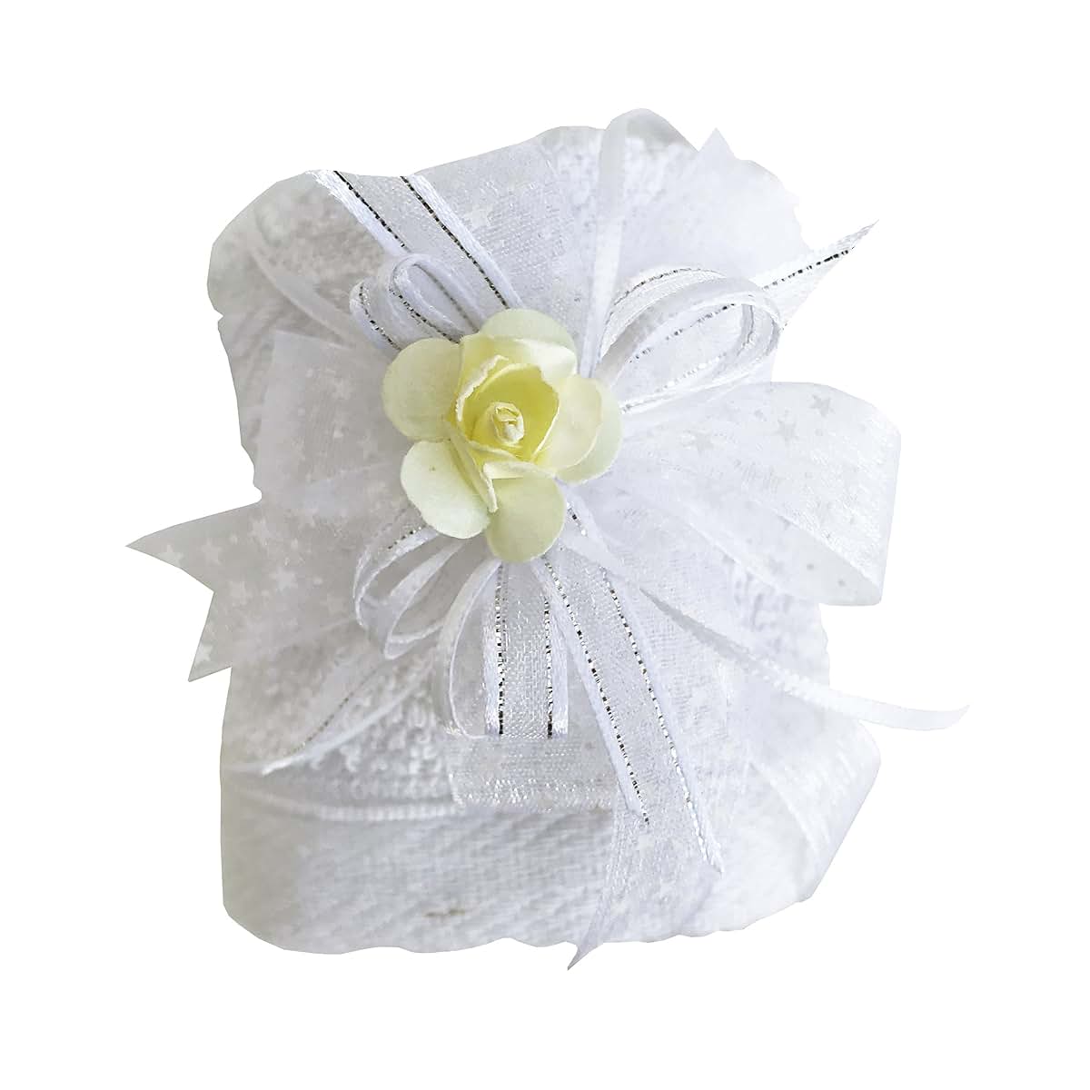 Arcángeles Mexicanos Catholic Baptism Candle Set With Towel, Rosary, And Shell