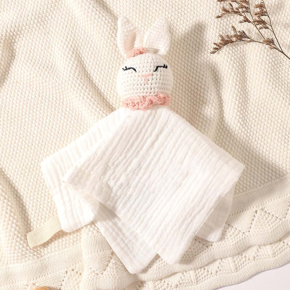 Menglansi Animal Crochet Security Blanket And Cotton Soothing Towel (photo 4)