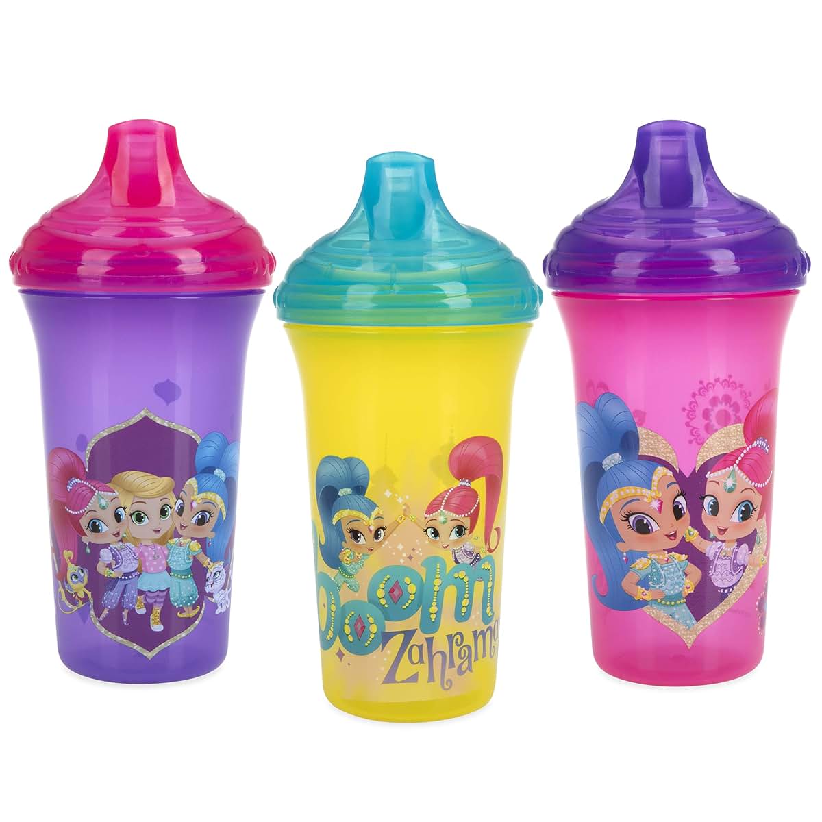 Nuby No Spill Easy Sippy Cups Set - Vari-Flo Valve for Transitioning Drinkware