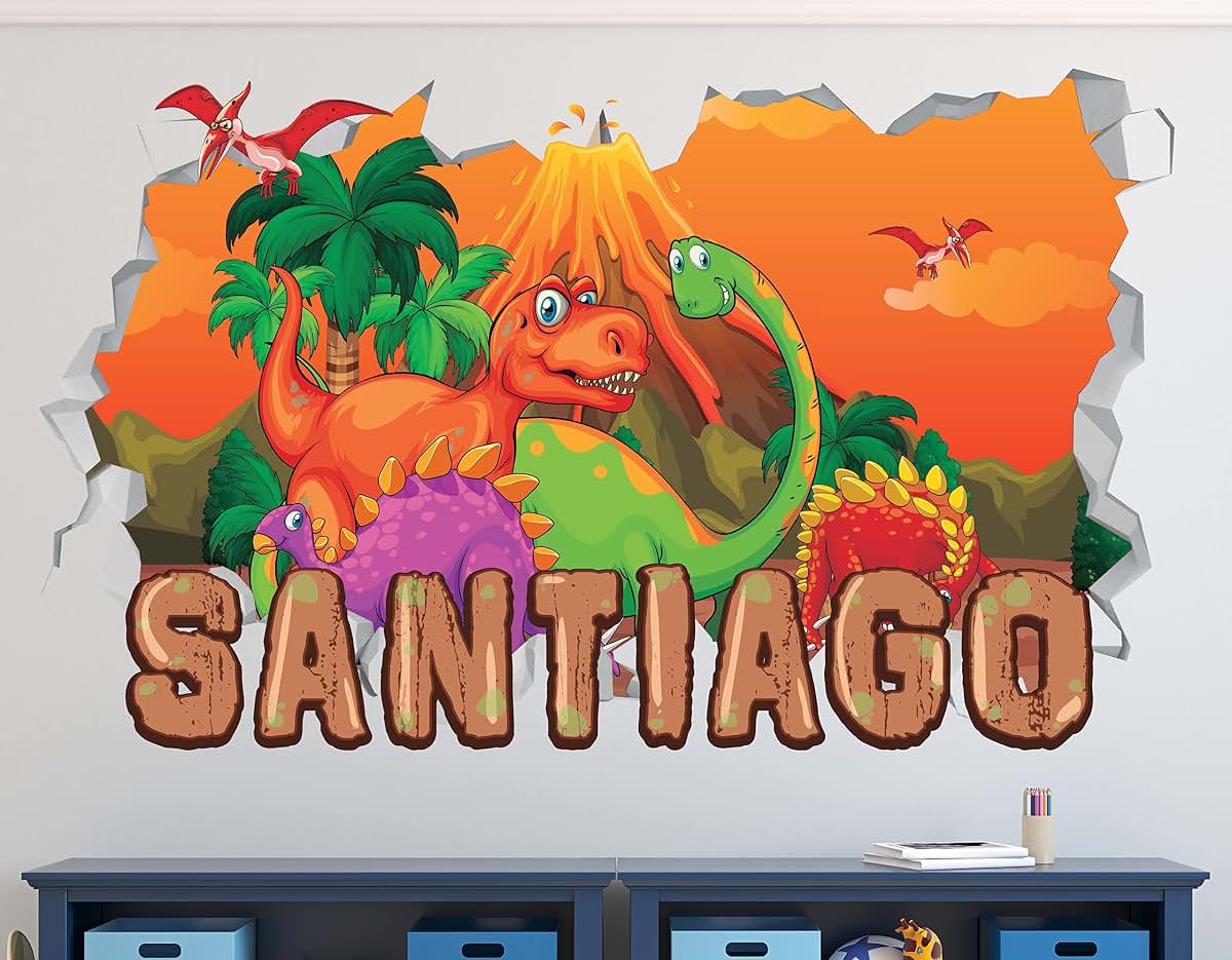 Kyle Cornhole Custom Name Dinosaur Wall Decals (photo 4)