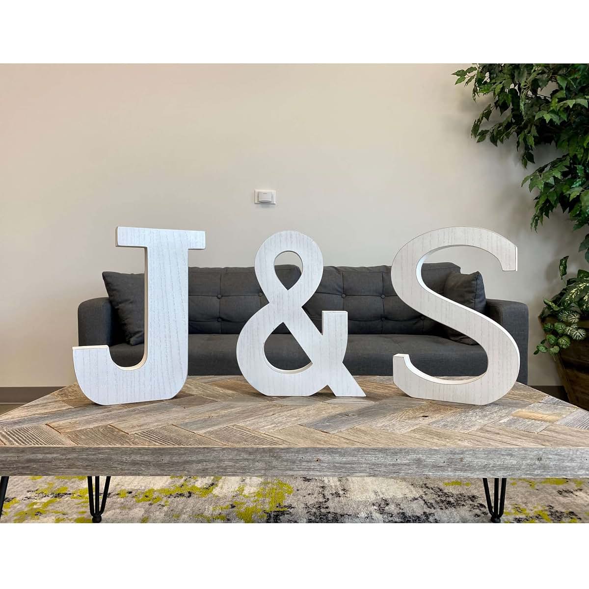 HomeRoots 16" Distressed White Wash Wooden Initial Letter D Sculpture